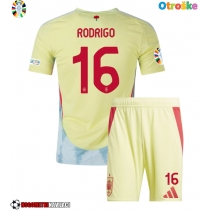 Otroške Nogometnih dresov Španija Rodri Hernandez #16 Gostujoči EP 2024 Kratki rokavi (+ hlače)